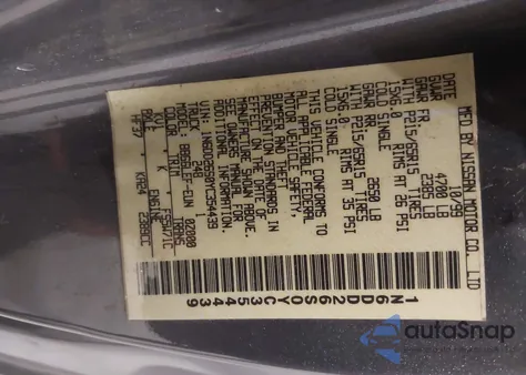 2000 Nissan Frontier Xe из США, поврежденный, VIN 1N6DD26S0YC354439